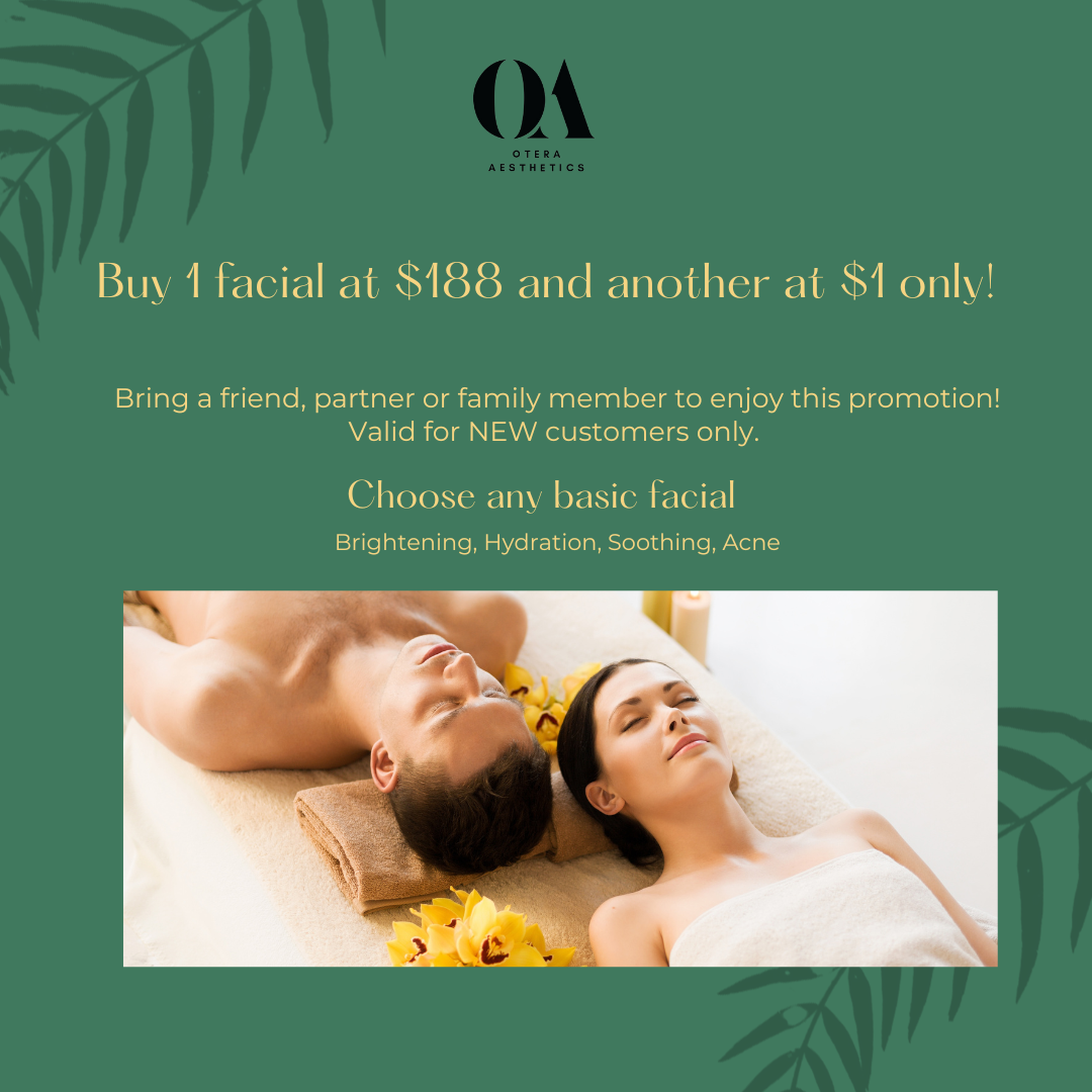 Buy 1 facial at $188 and another at $1 only!